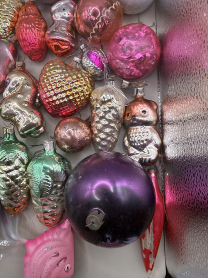 Soviet Glass Christmas Ornaments Set of 40, Vintage USSR (Lot 6) - photo 3