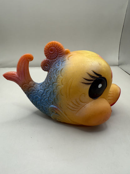 Soviet Rubber Squeaky Toy Fish, Vintage USSR Bath Toy - photo 3