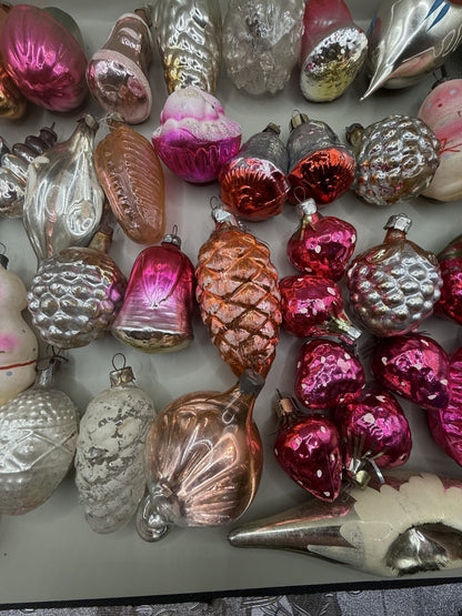 Soviet Glass Christmas Ornaments Lot of 40, Vintage USSR (Lot 21) - photo 5