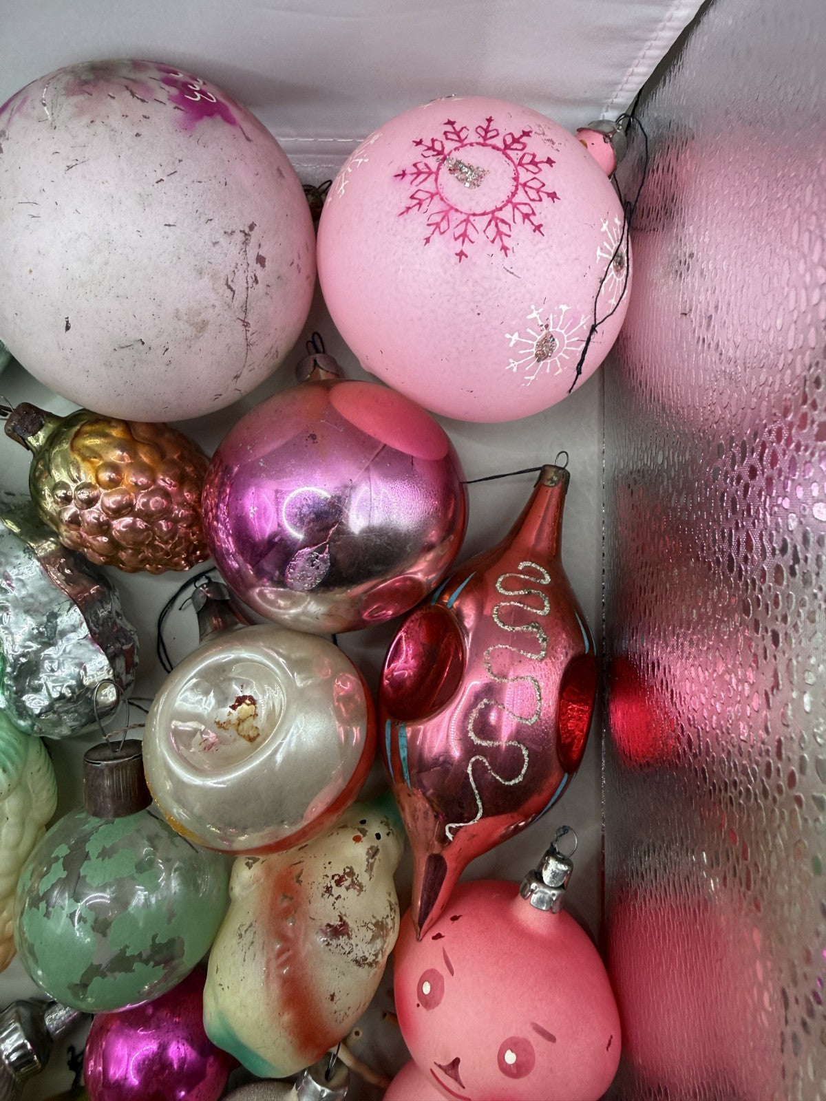 Soviet Glass Christmas Ornaments Lot of 40, Vintage USSR (Lot 2) - photo 10
