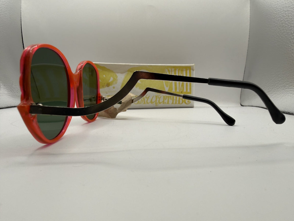 Vintage Soviet-Style Sunglasses C-126 Red, 1993, NOS in Box - photo 7
