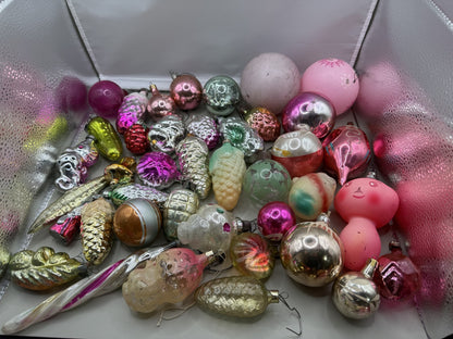Soviet Glass Christmas Ornaments Lot of 40, Vintage USSR (Lot 2) - photo 1