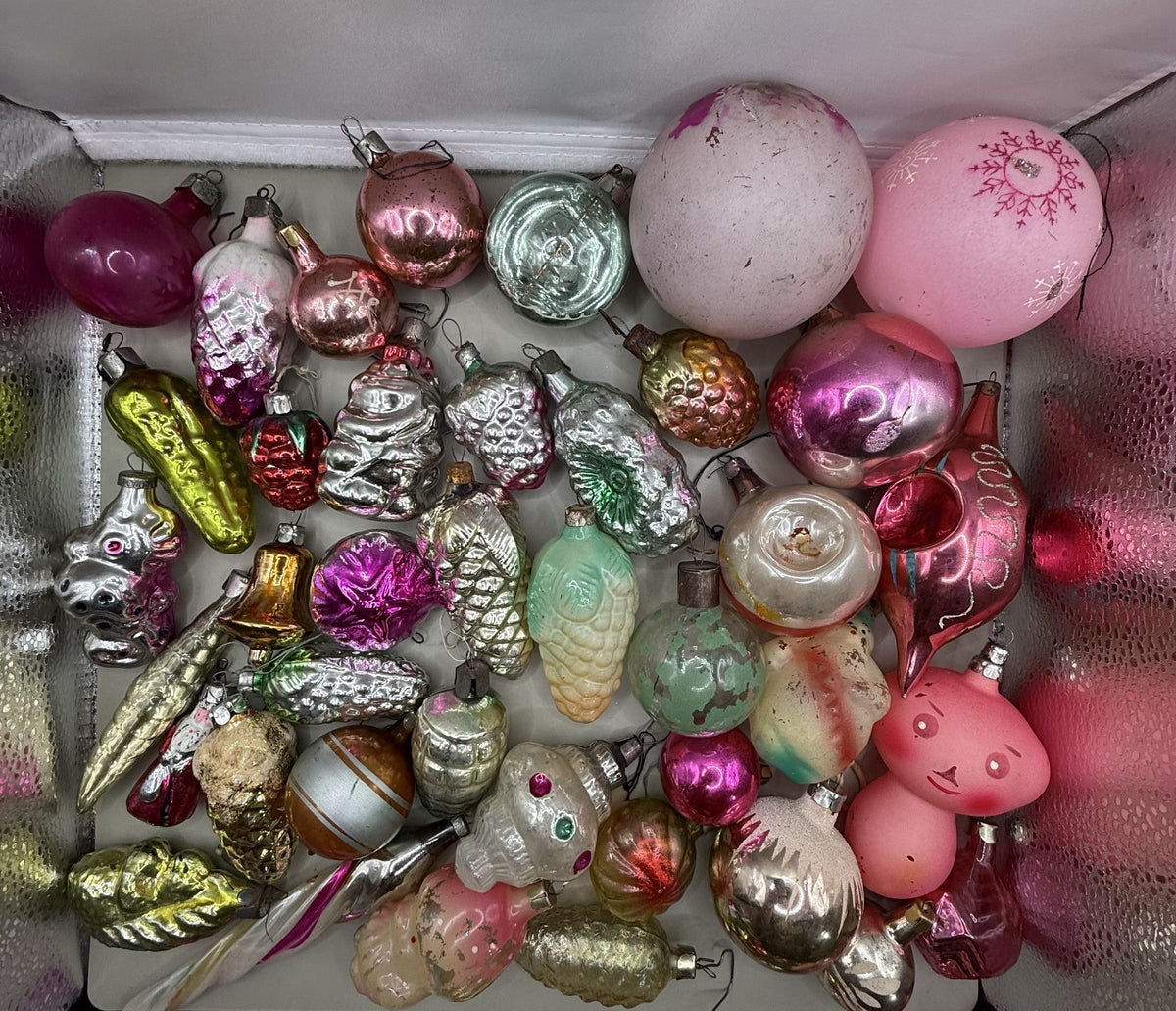 Soviet Glass Christmas Ornaments Lot of 40, Vintage USSR (Lot 2) - photo 2