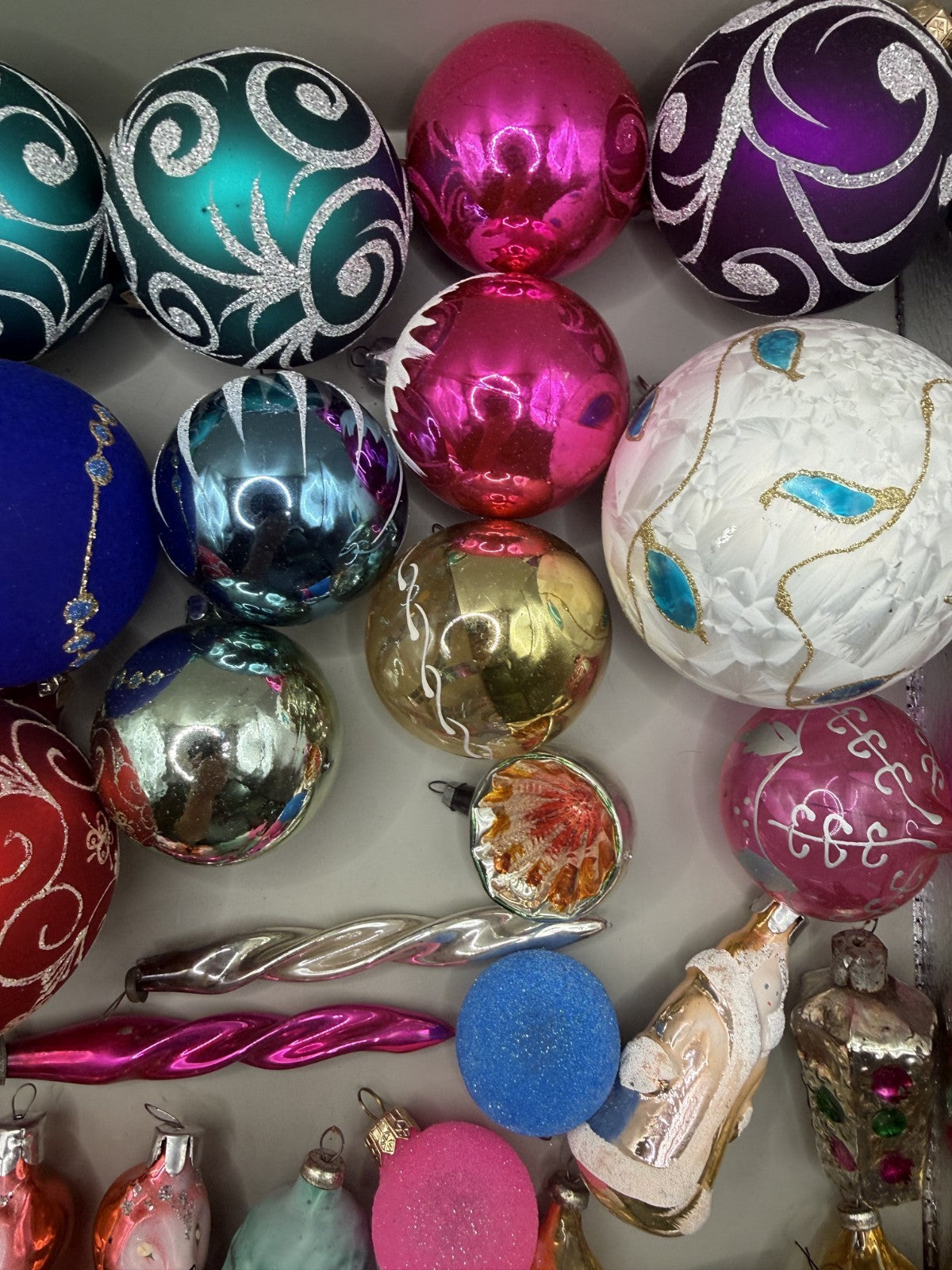 Soviet Glass Christmas Ornaments Set of 36, Vintage USSR (Lot 14) - photo 15