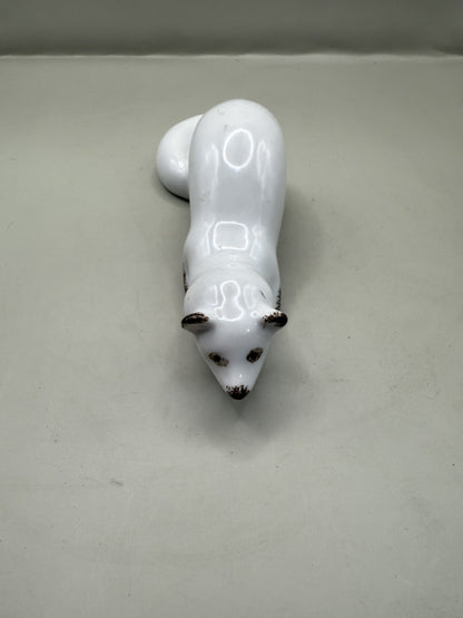 Soviet Porcelain Figurine White Mink (Stoat), Vintage USSR - photo 4