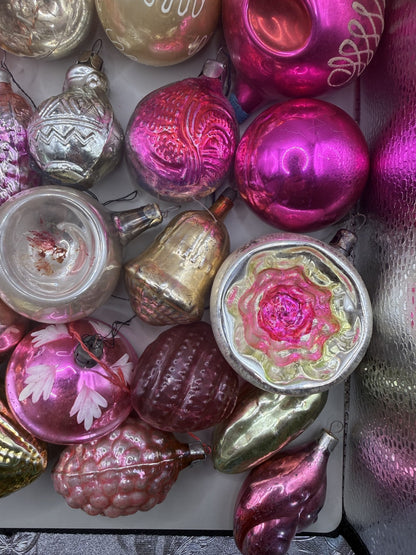 Soviet Glass Christmas Ornaments Set of 40, Vintage USSR (Lot 5) - photo 3