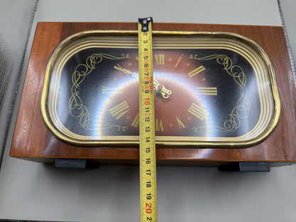 Yantar Soviet Wooden Mantel Clock with Roman Numerals, Orel - photo 8