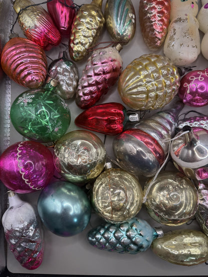 Soviet Glass Christmas Ornaments Lot of 40, Vintage USSR (Lot 3) - photo 5