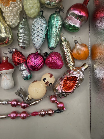 Soviet Glass Christmas Ornaments Set of 29, Vintage USSR (Lot 7) - photo 3