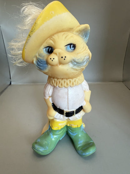Soviet Rubber Squeaky Toy Puss in Boots Cat - photo 2