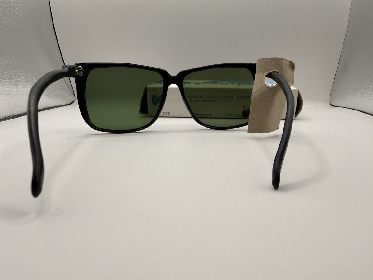 Vintage Soviet-Style Sunglasses C-133 Black, 1992, NOS in Box - photo 7