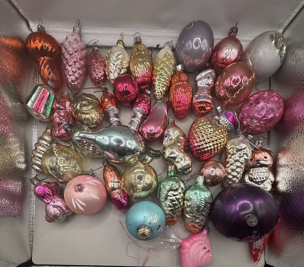 Soviet Glass Christmas Ornaments Set of 40, Vintage USSR (Lot 6) - photo 1