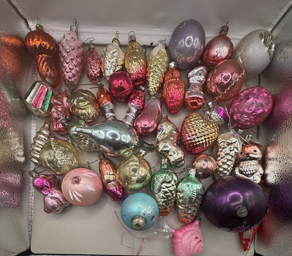 Soviet Glass Christmas Ornaments Set of 40, Vintage USSR (Lot 6) - photo 1