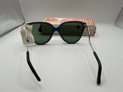 Vintage Soviet-Style Sunglasses C-140 Dark Blue Metal, 1990s, NOS - photo 13
